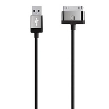 Кабель Belkin USB / 30 pin (Apple Dock) 2м, черный+серебристый - 0