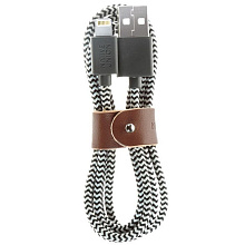 Кабель Native Union Belt Cable USB / Lightning, 1,2м, зебра - 0