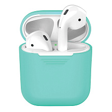 Силиконовый чехол Deppa для AirPods, мятный - 0