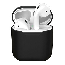 Силиконовый чехол Deppa для AirPods, черный - 0