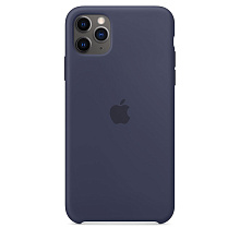 Чехол-накладка Apple Silicone Case для iPhone 11 Pro Max, силикон, полночный синий - 0