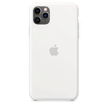 Чехол-накладка Apple Silicone Case для iPhone 11 Pro Max, силикон, белый - 0