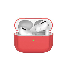 Силиконовый чехол Deppa для AirPods Pro, цвет: темно-красный - 0