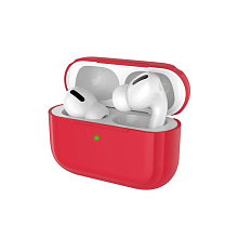 Силиконовый чехол Deppa для AirPods Pro, цвет: темно-красный - 1