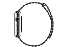 Apple Watch (MMFX2) - 42 мм, нержавеющая сталь, кожаный ремешок цвета «грозовое небо» - 1