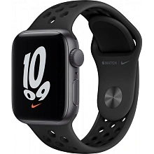 Apple Watch Nike SE GPS 40mm (корпус - серый космос, спортивный ремешок Nike цвета «антрацитовый/чёрный») - 0