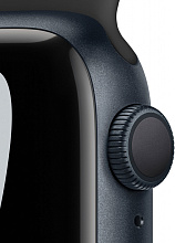 Apple Watch Nike Series 7 GPS 41mm (корпус - темная ночь, спортивный ремешок Nike цвета антрацитовый/черный, IP67/WR50) - 1