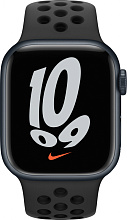 Apple Watch Nike Series 7 GPS 41mm (корпус - темная ночь, спортивный ремешок Nike цвета антрацитовый/черный, IP67/WR50) - 2