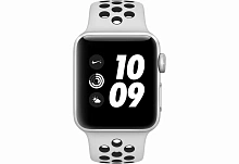 Apple Watch Nike+ GPS (MQL32RU/A) - 42 мм, серебристый алюминий, спортивный ремешок Nike цвета «чистая платина/черный» - 1