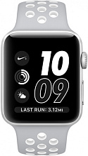 Apple Watch Nike+ (MNNQ2RU/A) - 38 мм, серебристый алюминий, спортивный ремешок Nike цвета «листовое серебро/белый» - 1