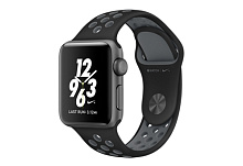 Apple Watch Nike+ (MNYX2RU/A) - 38 мм, алюминий «серый космос», спортивный ремешок Nike цвета «чёрный/холодный серый» - 0