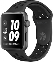 Apple Watch Nike+ (MQ182RU/A) - 42 мм, алюминий «серый космос», спортивный ремешок Nike цвета «антрацитовый/чёрный» - 0