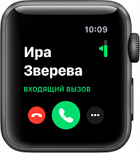 Apple Watch Nike+ Series 3, 38 мм, алюминий цвета «серый космос», спортивный ремешок Nike цвета «антрацитовый/чёрный» - 2