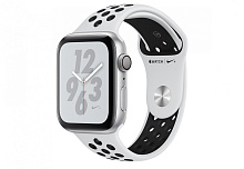 Apple Watch Nike+ Series 4 GPS (MU6H2RU/A) - 40 мм, серебристый алюминий, спортивный ремешок Nike цвета «чистая платина/черный» - 0