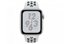 Apple Watch Nike+ Series 4 GPS (MU6H2RU/A) - 40 мм, серебристый алюминий, спортивный ремешок Nike цвета «чистая платина/черный» - 1