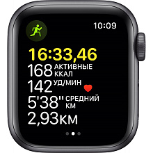 Apple Watch SE GPS 40mm (корпус - серый космос, спортивный ремешок черного цвета) - 2