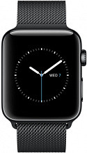 Apple Watch Series 2 (MNQ12RU/A) - 42 мм, нержавеющая сталь «чёрный космос», миланский сетчатый браслет «чёрный космос» - 1