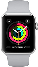 Apple Watch Series 3 (MQL02RU/A) - 42 мм, серебристый алюминий, спортивный ремешок дымчатого цвета - 1