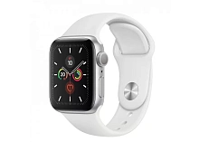 Apple Watch Series 5, 40 мм, алюминий серебристого цвета, спортивный ремешок белого цвета - 0