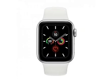 Apple Watch Series 5, 40 мм, алюминий серебристого цвета, спортивный ремешок белого цвета - 1