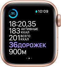 Apple Watch Series 6 GPS, 40mm, алюминий золотистый, спортивный ремешок цвета «розовый песок» - 3