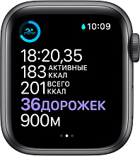 Apple Watch Series 6 GPS, 40 мм, алюминий цвета «серый космос», спортивный ремешок черного цвета - 3