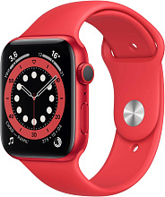 Apple Watch Series 6 GPS, 40mm, алюминий красный, спортивный ремешок красного цвета - 0