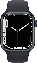 Apple Watch Series 7 GPS 41mm (корпус - темная ночь, спортивный ремешок цвета тёмная ночь, IP67/WR50) - 1