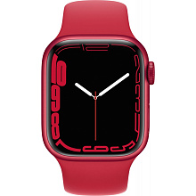 Apple Watch Nike Series 7 GPS 45mm (корпус - темная ночь, спортивный ремешок Nike цвета антрацитовый/черный, IP67/WR50) - 1