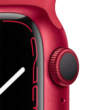 Apple Watch Nike Series 7 GPS 45mm (корпус - темная ночь, спортивный ремешок Nike цвета антрацитовый/черный, IP67/WR50) - 2