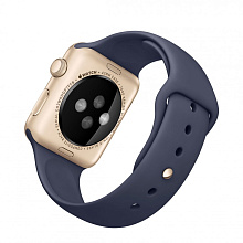 Apple Watch Sport (MLC72) - 42 мм, золотистый алюминий, тёмно-синий спортивный ремешок - 3