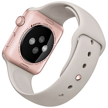 Apple Watch Sport (MLC62) - 42 мм, алюминий «розовое золото», бежевый спортивный ремешок - 3