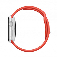 Apple Watch Sport (MLC42) - 42 мм, серебристый алюминий, оранжевый спортивный ремешок - 3