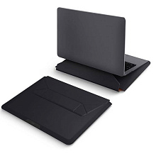 Чехол 14″ Uniq Oslo V.2 PU leather Magnetic Laptop sleeve/foldable, черный - 3