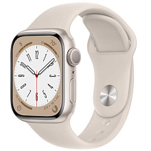 Apple Watch Series 8 GPS 41mm (корпус - сияющая звезда, спортивный ремешок цвета сияющая звезда, IP6X) - 0