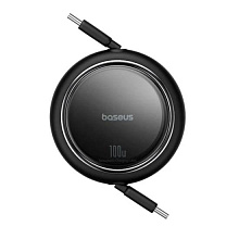 Кабель Baseus Free2Pull Mini USB-C / USB-C, 0A, 100Вт  1м, черный - 0