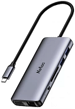 Концентратор USB Netac WF15 11в1 серый - 0