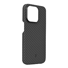 Чехол-накладка Asynora Magnetic aramid fiber для iPhone 15 Pro, кевлар, черный - 3