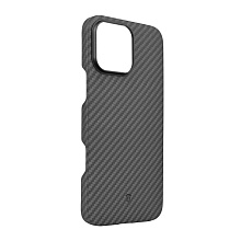 Чехол-накладка Asynora Magnetic aramid fiber для iPhone 16 Pro Max, кевлар, черный - 3