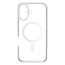 Чехол-накладка Asynora Mag Clear Case для iPhone 16, полиуретан, прозрачный - 0