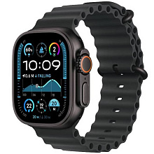 Apple Watch Ultra 2 GPS + Cellular 49mm (корпус - черный титан, браслет Ocean Band черный, IP6X) - 0