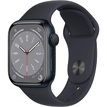 Apple Watch Series 8 GPS 45mm (корпус - темная ночь, спортивный ремешок цвета тёмная ночь, IP6X) - 0