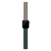 Ремешок uBear Mode для Apple Watch 49mm 42/44/45/49mm, Силикон, зеленый/серый - 2