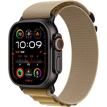 Apple Watch Ultra 2 GPS + Cellular 49mm (корпус - черный титан, ремешок Alpine Loop песочный, IP6X) - 0