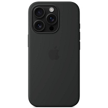 Чехол-накладка Apple Silicone Case для iPhone 16 Pro, силикон, черный - 0