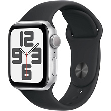 Apple Watch SE GPS  (корпус - серебристый, 40mm ремешок Sport Band темная ночь, размер S/M) - 0