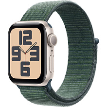 Apple Watch SE GPS  (корпус - сияющая звезда, 40mm ремешок Sport Loop зеленый, размер One Size) - 0