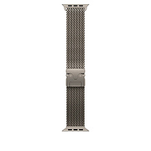 Ремешок Apple Milanese Loop 49mm, Титан, серебристый - 0