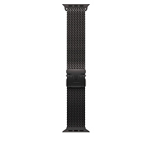 Ремешок Apple Milanese Loop 49mm, Титан, черный - 0