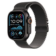 Ремешок Apple Milanese Loop 49mm, Титан, черный - 1